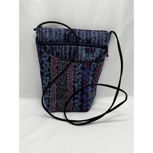 Maruca City Girl Crossbody Bag Purple Blue Double Zip Tapestry Purse Boulder